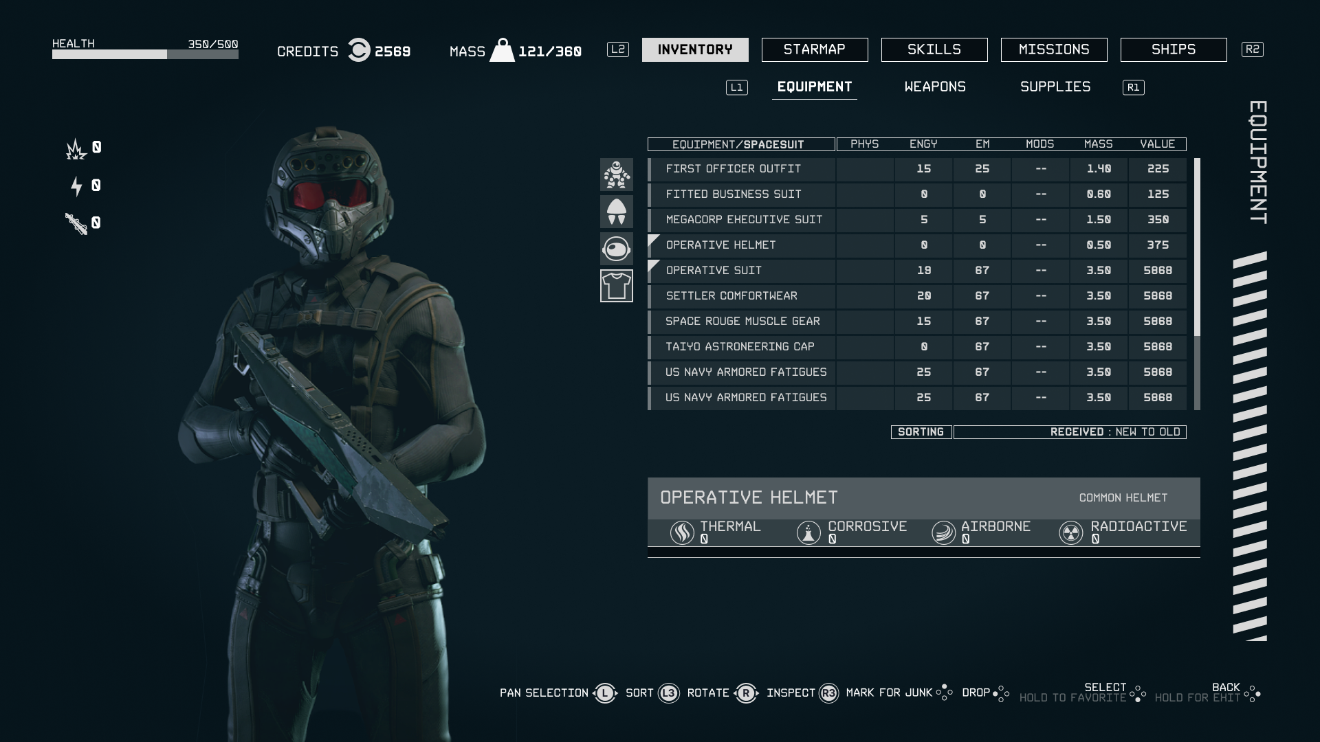 Equipment — Apparel